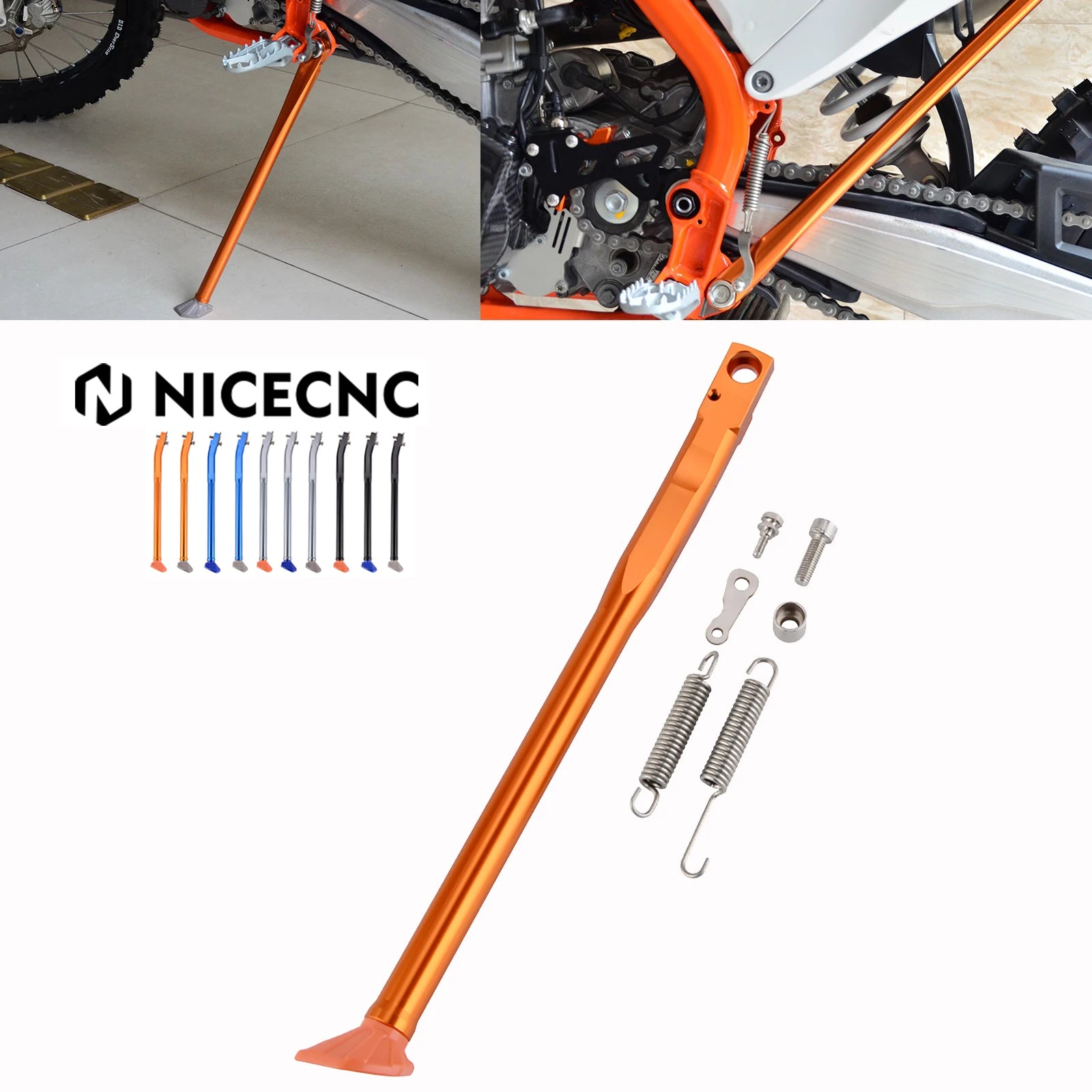 NICECNC Kickstand Side Stand Spring Kit For KTM EXC 300 EXC 125 150 200 EXC 250 400 EXC 450 525 1998-2007 2006 2005 2004 2003