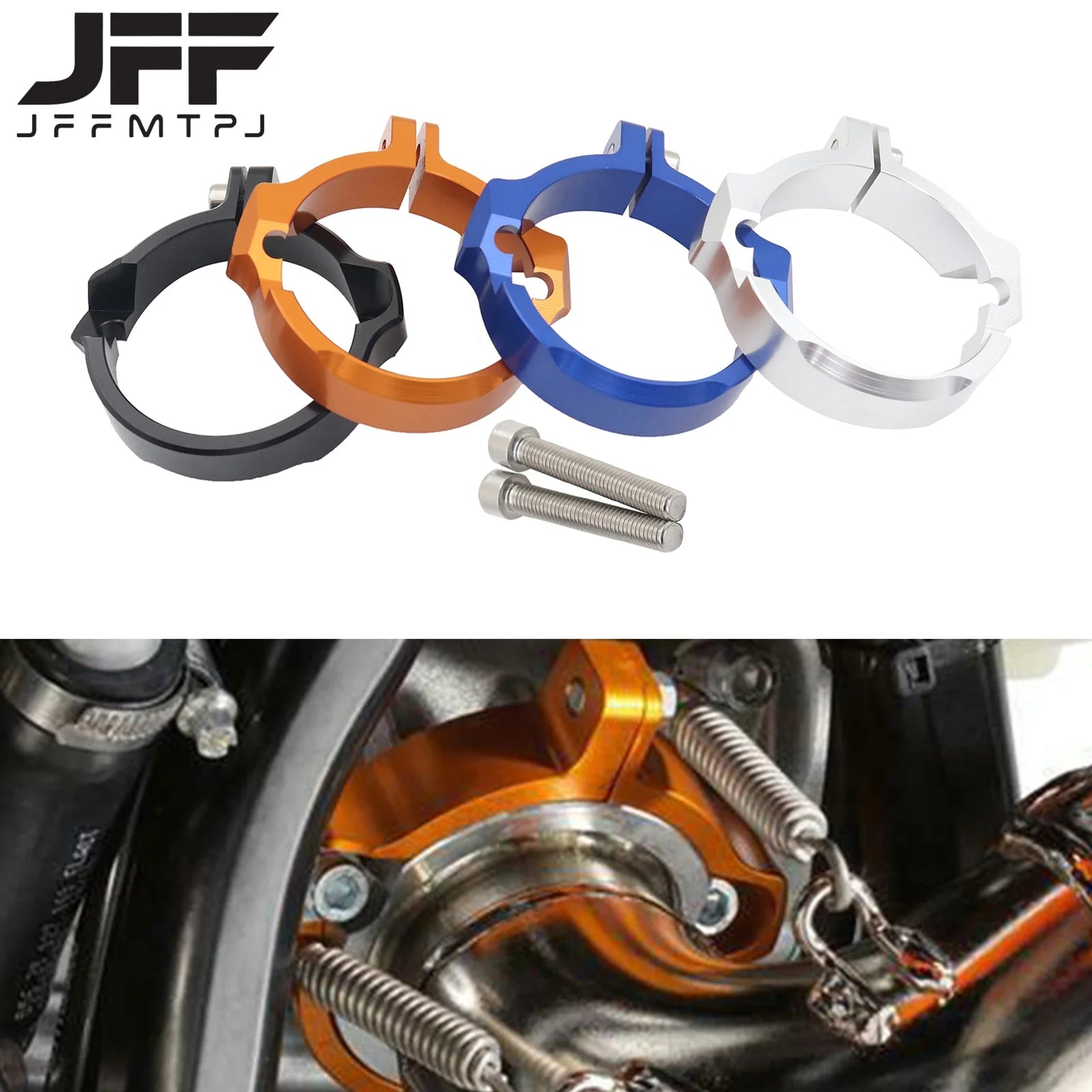 Motorcycle Exhaust Tip Muffler Pipe Clamp Flanges Protector Cover For KTM 250 300 EXC XC XCW XC-W Six Days XC-W TPI 2017 - 2024